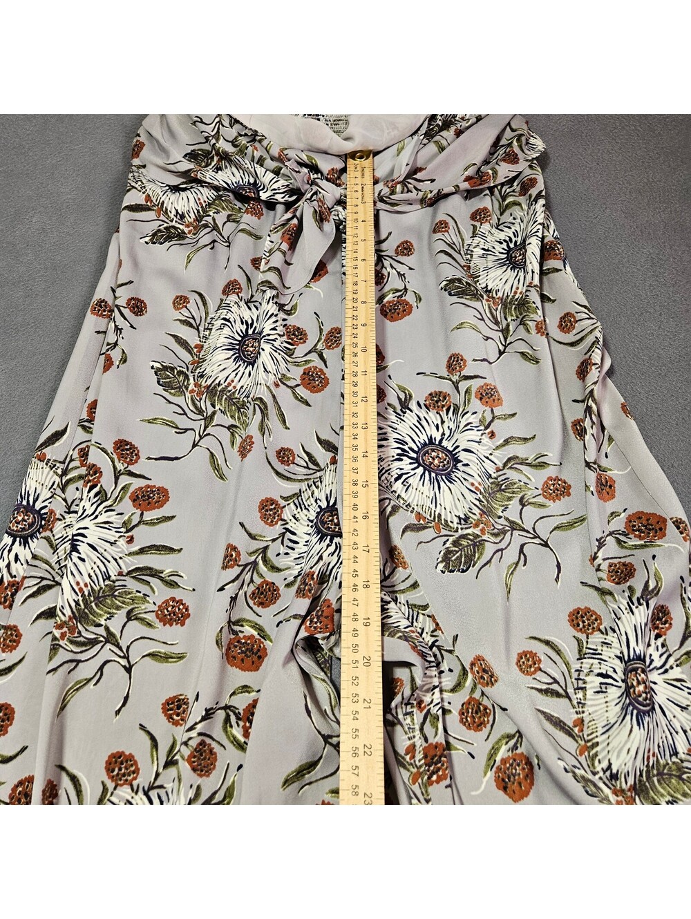 Madewell One Piece Jumpsuit Tube Top Size 12 Wide Leg Floral Tie Front Strapless - Picture 5 of 9